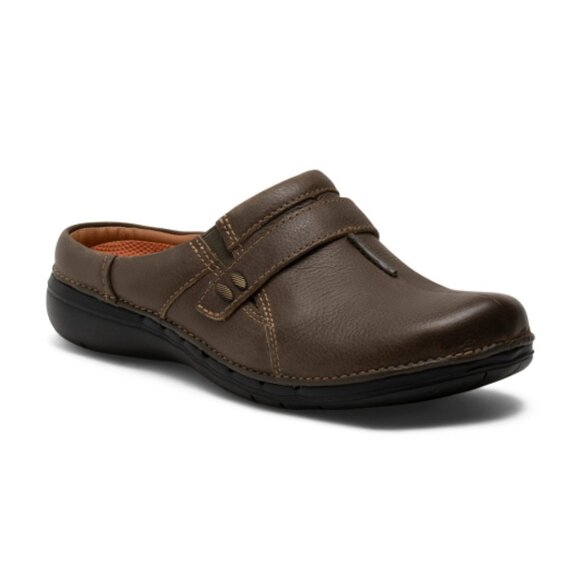 CLARKS Leather Un Loop Ease Comfort Clogs